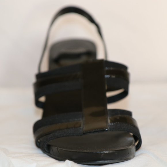 CIRCA JOAN DAVID BLACK SANDALS SIZE 9 USED - Picture 8 of 14